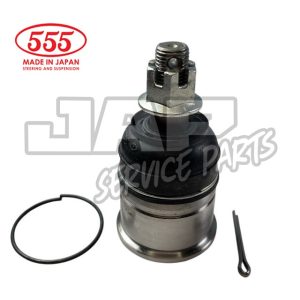 OE QUALITY Front Lower Ball Joint for all Civic/Integra models 1992-2000. Includes snap ring and split pin. "555 Made in Japan" appears in red with a faint "JAP Service Parts" watermark in the background. | Jap Service Parts - Car Parts