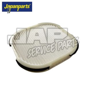 A white rectangular air filter with pleats and black edges, displayed on a white background. The Japanparts logo is in the top left corner, and the words JAP SERVICE PARTS are overlaid on the image. | Jap Service Parts - Car Parts
