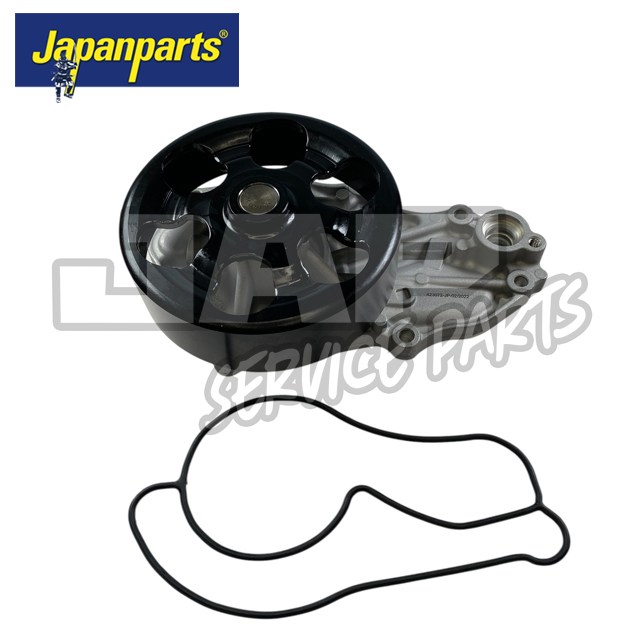 A car power steering pump with pulley and gasket displayed on a white background. The Japanparts logo is visible in the top left corner. | Jap Service Parts - Car Parts