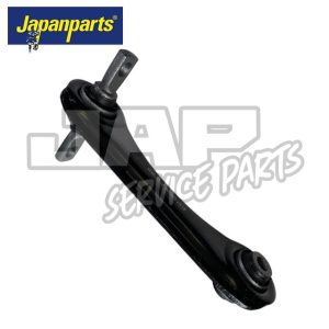 A black metal car suspension control arm with bushes at both ends, displayed on a white background. The Japanparts logo appears in the top left corner, and JAP SERVICE PARTS is faintly visible in the background. | Jap Service Parts - Car Parts