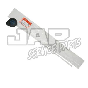 A clear plastic strip with a black, round car window control button and a red and white label, displayed on a white background with JAP Service Parts watermark over the image. | Jap Service Parts - Car Parts