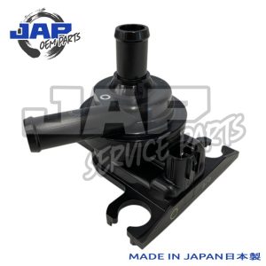 Black plastic automotive part on a white background with JAP OEM PARTS logo. Text at the bottom right reads MADE IN JAPAN 日本製 in blue. The part has cylindrical and rectangular features. | Jap Service Parts - Car Parts