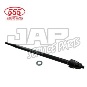 A black automotive steering or suspension part with a nut and washer, labelled 555 Made in Japan in red and JAP Service Parts in the background, on a white surface. | Jap Service Parts - Car Parts