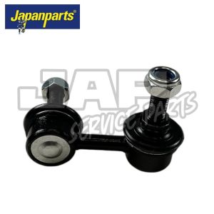 A black suspension link with metal bushes and bolts, displayed against a white background with Japanparts branding in the top left corner. | Jap Service Parts - Car Parts
