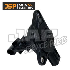 A black automotive sensor with mounting holes and an electrical connector, displayed against a white background. The JSP Auto Electric logo is in the top left corner. | Jap Service Parts - Car Parts