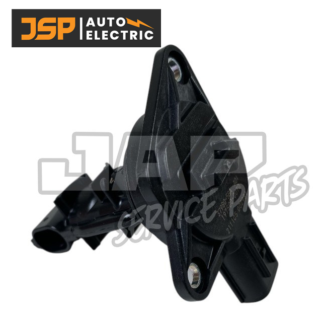 A black automotive sensor with mounting holes and an electrical connector, displayed against a white background. The JSP Auto Electric logo is in the top left corner. | Jap Service Parts - Car Parts