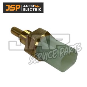 A brass automotive sensor with a green plastic connector and threaded metal tip, displayed against a white background. The JSP Auto Electric logo appears in the top left corner. | Jap Service Parts - Car Parts