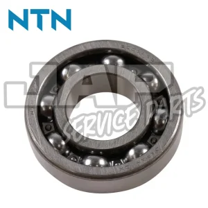 A metal ball bearing with visible steel balls inside a circular frame. The blue NTN logo appears in the top left corner, and faint “SERVICE PARTS” text is overlaid on the image. | Jap Service Parts - Car Parts