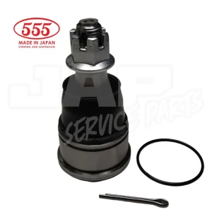 Automotive ball joint with split pin and O-ring, labelled 555 Made in Japan Steering and Suspension on a white background. | Jap Service Parts - Car Parts