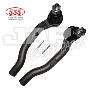 Two metal automotive suspension parts with black coated ends, each with a bolt and nut, and two metal pins between them; 555 Made in Japan logo is visible in the top left corner. | Jap Service Parts - Car Parts