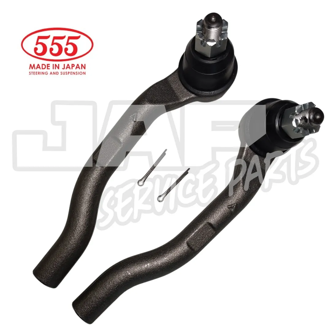Two metal automotive suspension parts with black coated ends, each with a bolt and nut, and two metal pins between them; 555 Made in Japan logo is visible in the top left corner. | Jap Service Parts - Car Parts