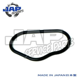 Black rubber gasket or O-ring on a white background with JAP OEM PARTS logo and MADE IN JAPAN 日本製 text in the corners. | Jap Service Parts - Car Parts