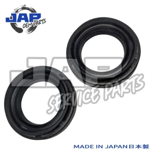 Two black rubber seals are displayed on a white background with the JAP OEM PARTS logo. Blue text at the bottom right reads MADE IN JAPAN 日本製. The image suggests automotive or machinery parts. | Jap Service Parts - Car Parts