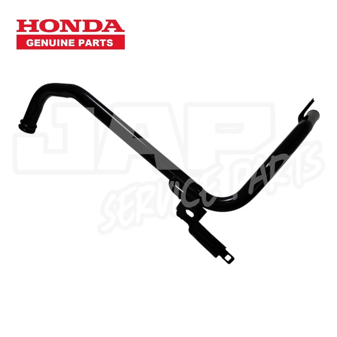 Black metal Honda car part against a white background, with the red HONDA GENUINE PARTS logo in the top left corner. The part has curved and angled sections and mounting brackets. | Jap Service Parts - Car Parts