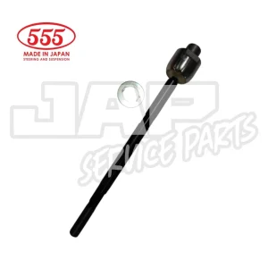 A black suspension or steering rod with a metal nut, 555 Made in Japan logo, and watermark text reading JAP Service Parts in the background. | Jap Service Parts - Car Parts