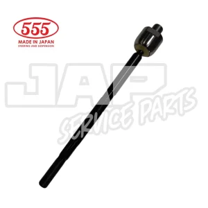 A black automotive steering or suspension part with threads at both ends is shown. The red 555 MADE IN JAPAN logo and JAP SERVICE PARTS text are visible in the background. | Jap Service Parts - Car Parts