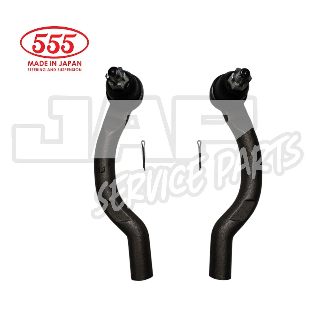 Two black automotive parts with bolts and split pins, shown on a white background. Red 555 Made in Japan logo and faint JAP SERVICE PARTS watermark are visible in the background. | Jap Service Parts - Car Parts